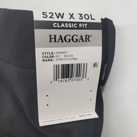 Haggar Premium Comfort Dress Pant Men Size 52 x 30 NWT Big & Tall Classic Fit - Picture 7 of 14